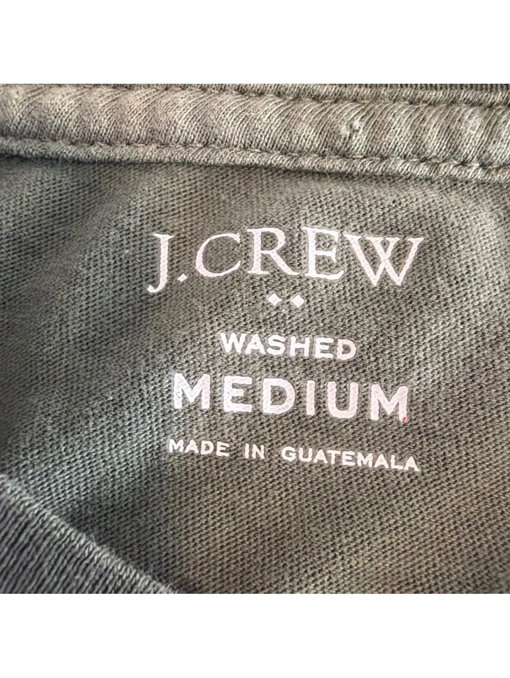 J.Crew Washed T-Shirt Men’s Olive Green 100% Cotton Crew Neck Short Sleeve
